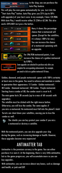 Galaxy Idle Clicker: Базовое руководство