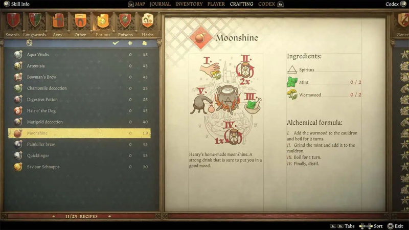 Kingdom Come: Deliverance II – Руководство по всем рецептам алхимии
