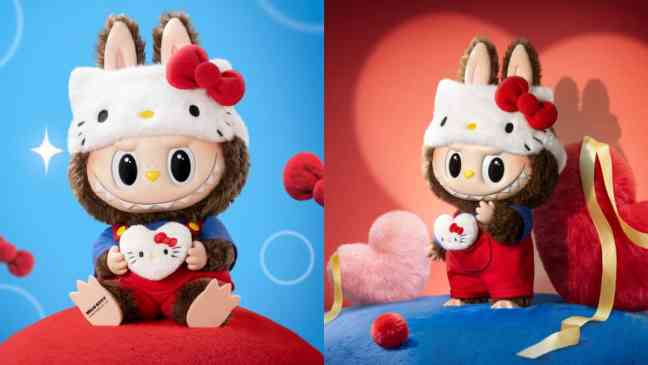 В коллаборации Pop Mart объединились Hello Kitty и Labubu, в результате чего появились куклы стоимостью 150 долларов.