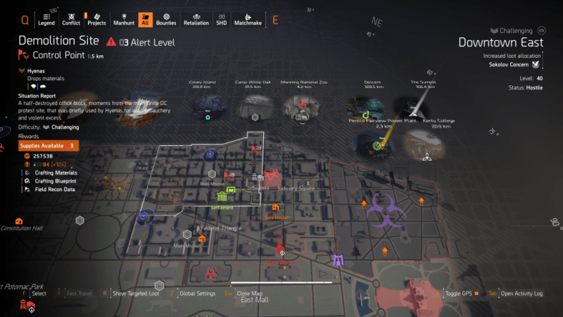 Решения для задания «Охота на человека: Разведчик 1» в игре The Division 2, 8 сезон, 2-я неделя, задание «Восстание» (Rise Up).