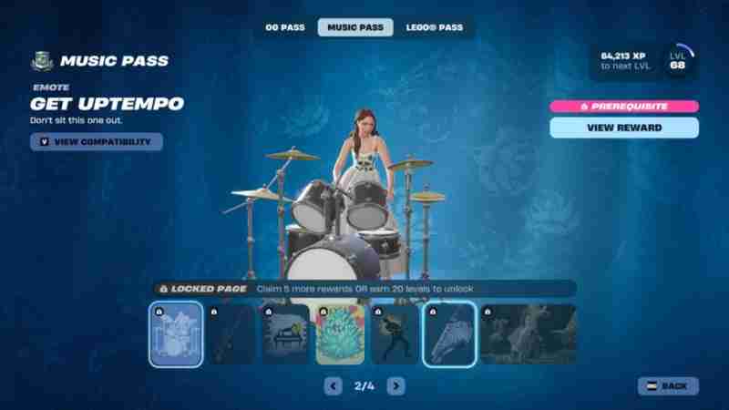 Музыкальный абонемент Fortnite, апрель 2026 года