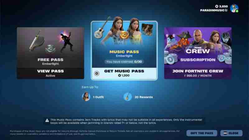 Как получить музыкальный пропуск Fortnite в апреле 2026 года